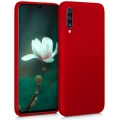 Samsung Galaxy A50 Kılıf İnce Soft Mat Renkli Esnek Silikon Kapak - Kırmızı