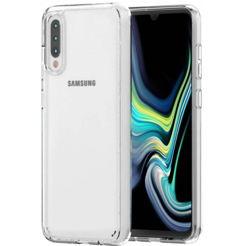 Samsung Galaxy A50 Kılıf Korumalı Kenarları Silikon Arkası Sert Coss Kapak  - Şeffaf