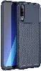 Samsung Galaxy A50 Kılıf Karbon Serisi Mat Fiber Silikon Negro Kapak - Lacivert