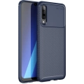 Samsung Galaxy A50 Kılıf Silikon Parmak İzi Bırakmayan Karbon Soft Negro Kapak - Lacivert