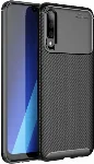 Samsung Galaxy A50 Kılıf Karbon Serisi Mat Fiber Silikon Negro Kapak - Siyah