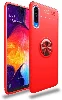 Samsung Galaxy A50s Kılıf Auto Focus Serisi Soft Premium Standlı Yüzüklü Kapak - Kırmızı