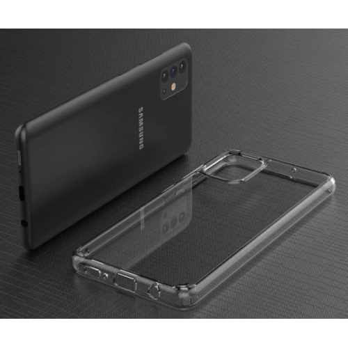 Samsung Galaxy A51 Kılıf Korumalı Kenarları Silikon Arkası Sert Coss Kapak - Şeffaf