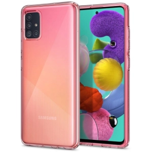 Samsung Galaxy A51 Kılıf Kamera Korumalı Esnek Silikon Kapak - Şeffaf