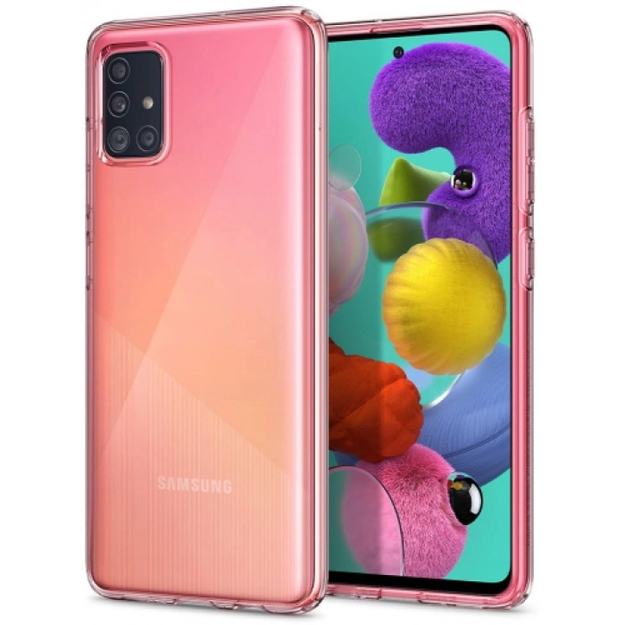 Samsung Galaxy A51 Kılıf Kamera Korumalı Esnek Silikon Kapak - Şeffaf