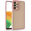Samsung Galaxy A52 Kılıf Electro Silikon Renkli Flora Kapak - Rose Gold