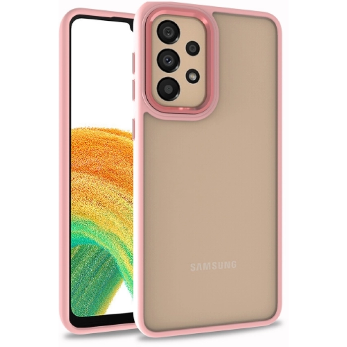 Samsung Galaxy A52 Kılıf Electro Silikon Renkli Flora Kapak - Rose Gold
