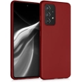 Samsung Galaxy A52 Kılıf İnce Soft Mat Renkli Esnek Silikon Kapak - Kırmızı
