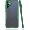 Samsung Galaxy A52 Kılıf Renkli Silikon Kamera Lens Korumalı Şeffaf Parfe Kapak - Yeşil