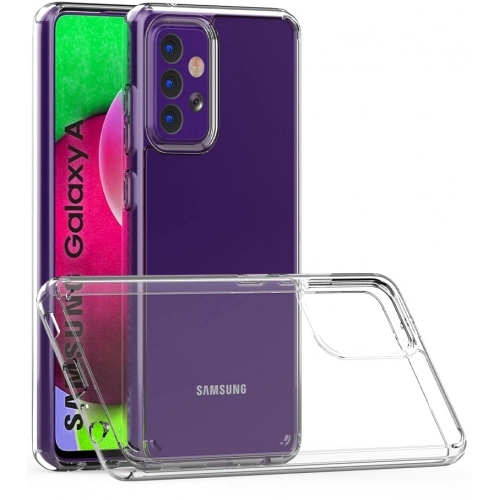 Samsung Galaxy A52 Kılıf Korumalı Kenarları Silikon Arkası Sert Coss Kapak - Şeffaf