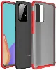 Samsung Galaxy A52 Kılıf Volks Serisi Kenarları Silikon Arkası Şeffaf Sert Kapak - Kırmızı