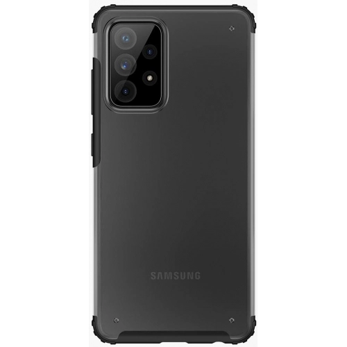 Samsung Galaxy A52 Kılıf Volks Serisi Kenarları Silikon Arkası Şeffaf Sert Kapak - Siyah