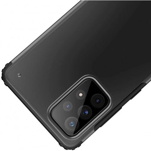 Samsung Galaxy A52 Kılıf Volks Serisi Kenarları Silikon Arkası Şeffaf Sert Kapak - Siyah