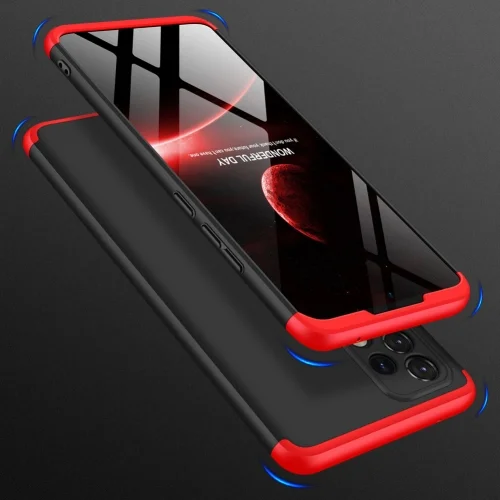 Samsung Galaxy A52s Kılıf 3 Parçalı 360 Tam Korumalı Rubber AYS Kapak - Kırmızı