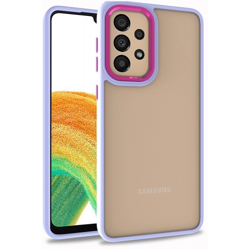 Samsung Galaxy A52s Kılıf Electro Silikon Renkli Flora Kapak - Lila