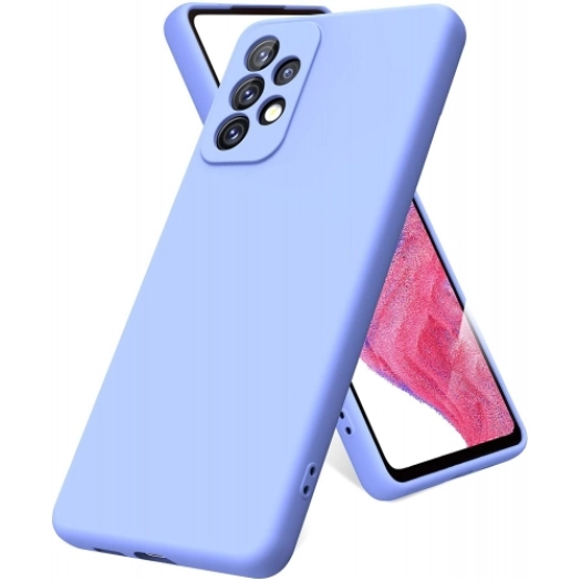 Samsung Galaxy A52s Kılıf İçi Kadife Mat Mara Lansman Silikon Kapak  - Lila