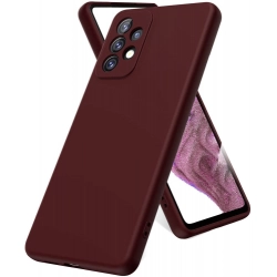 Samsung Galaxy A52s Kılıf İçi Kadife Mat Mara Lansman Silikon Kapak  - Mürdüm