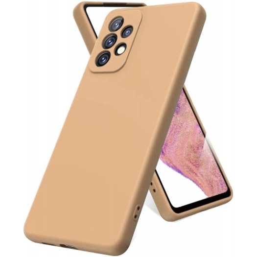 Samsung Galaxy A52s Kılıf İçi Kadife Mat Mara Lansman Silikon Kapak  - Turuncu