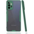 Samsung Galaxy A52s Kılıf Renkli Silikon Kamera Lens Korumalı Şeffaf Parfe Kapak - Yeşil