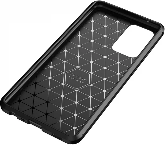 Samsung Galaxy A52s Kılıf Karbon Serisi Mat Fiber Silikon Negro Kapak - Lacivert