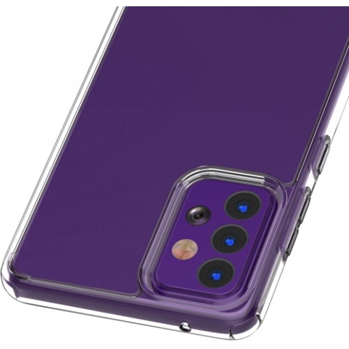 Samsung Galaxy A52s Kılıf Korumalı Kenarları Silikon Arkası Sert Coss Kapak  - Şeffaf