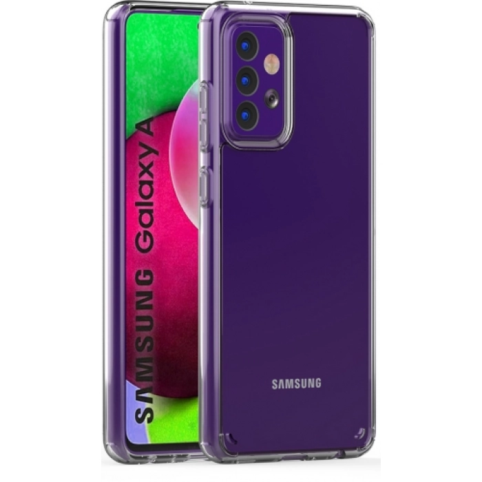 Samsung Galaxy A52s Kılıf Korumalı Kenarları Silikon Arkası Sert Coss Kapak  - Şeffaf