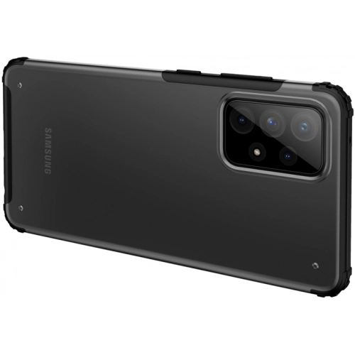 Samsung Galaxy A52s Kılıf Volks Serisi Kenarları Silikon Arkası Şeffaf Sert Kapak - Siyah