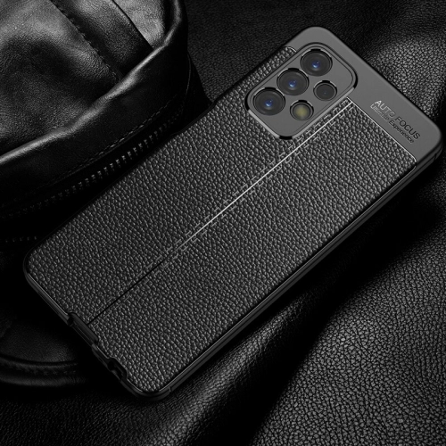 Samsung Galaxy A53 Kılıf Deri Görünümlü Lüks Parmak İzi Bırakmaz Niss Silikon Kapak - Lacivert