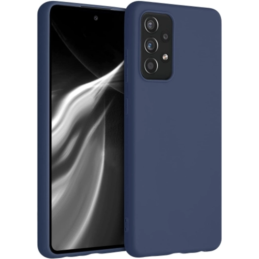 Samsung Galaxy A53 Kılıf İnce Soft Mat Renkli Esnek Silikon Kapak - Lacivert