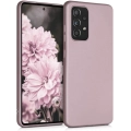 Samsung Galaxy A53 Kılıf İnce Soft Mat Renkli Esnek Silikon Kapak - Rose Gold