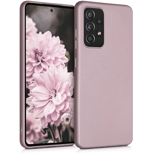 Samsung Galaxy A53 Kılıf İnce Soft Mat Renkli Esnek Silikon Kapak - Rose Gold