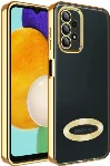 Samsung Galaxy A53 Kılıf Kamera Korumalı Silikon Logo Açık Omega Kapak - Gold