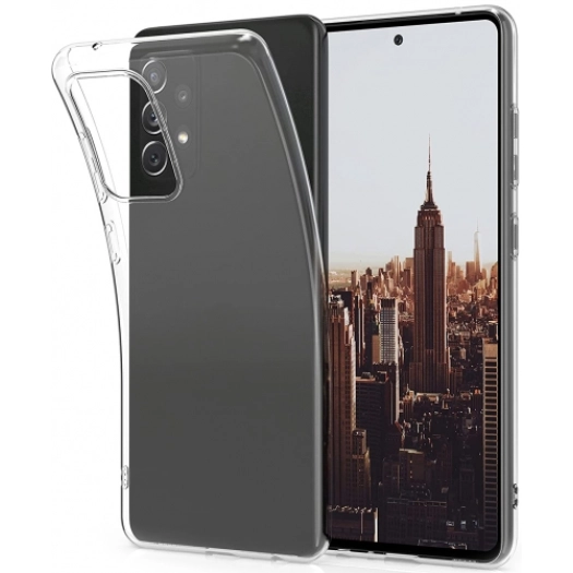 Samsung Galaxy A53 Kılıf Kamera Korumalı Esnek Silikon Kapak - Şeffaf