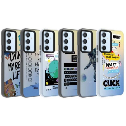 Samsung Galaxy A54 Kılıf Desenli Zore Dragon Sert Kapak - Astronot