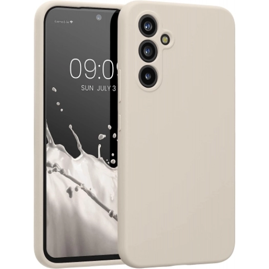 Samsung Galaxy A54 Kılıf İnce Soft Mat Renkli Esnek Silikon Kapak - Gold