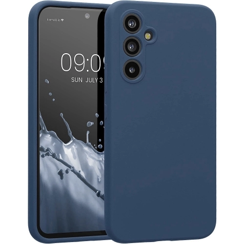 Samsung Galaxy A54 Kılıf İnce Soft Mat Renkli Esnek Silikon Kapak - Lacivert