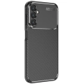 Samsung Galaxy A54 Kılıf Silikon Parmak İzi Bırakmayan Karbon Soft Negro Kapak - Siyah