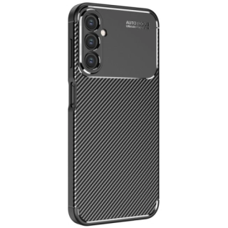 Samsung Galaxy A54 Kılıf Silikon Parmak İzi Bırakmayan Karbon Soft Negro Kapak - Siyah