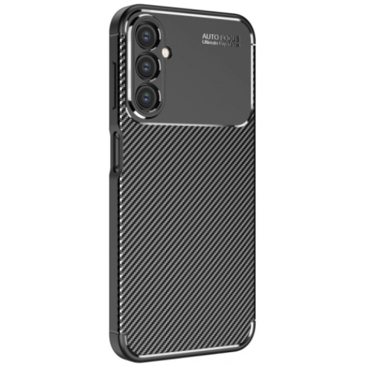 Samsung Galaxy A54 Kılıf Silikon Parmak İzi Bırakmayan Karbon Soft Negro Kapak - Siyah