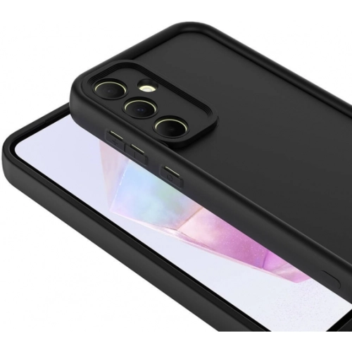 Samsung Galaxy A55 ile Uyumlu Kılıf Kamera Korumalı Silikon Ananas Kapak - Pembe Koyu