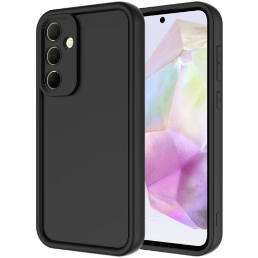 Samsung Galaxy A55 ile Uyumlu Kılıf Kamera Korumalı Silikon Ananas Kapak - Siyah