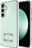 Samsung Galaxy A55 Kılıf Kamera Korumalı Silikon Logo Açık Omega Kapak - Gümüş
