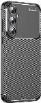 Samsung Galaxy A55 Kılıf Karbon Serisi Mat Fiber Silikon Negro Kapak - Siyah