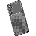 Samsung Galaxy A55 Kılıf Silikon Parmak İzi Bırakmayan Karbon Soft Negro Kapak - Siyah