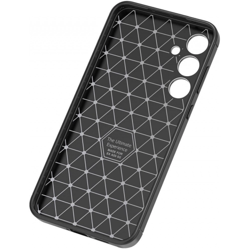 Samsung Galaxy A55 Kılıf Silikon Parmak İzi Bırakmayan Karbon Soft Negro Kapak - Siyah