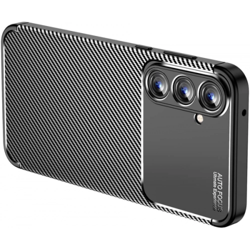 Samsung Galaxy A55 Kılıf Silikon Parmak İzi Bırakmayan Karbon Soft Negro Kapak - Siyah