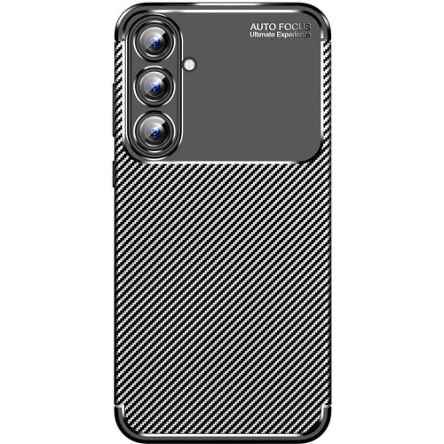 Samsung Galaxy A55 Kılıf Silikon Parmak İzi Bırakmayan Karbon Soft Negro Kapak - Siyah