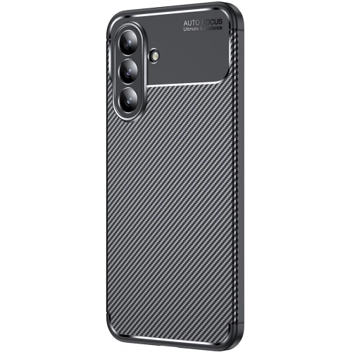 Samsung Galaxy A56 Kılıf Silikon Parmak İzi Bırakmayan Karbon Soft Negro Kapak - Siyah