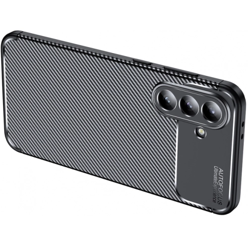 Samsung Galaxy A56 Kılıf Silikon Parmak İzi Bırakmayan Karbon Soft Negro Kapak - Siyah