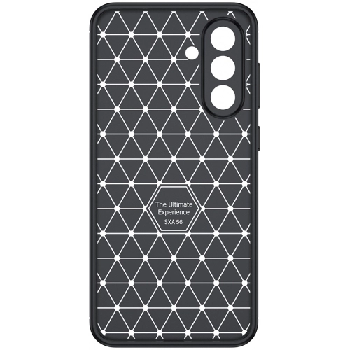 Samsung Galaxy A56 Kılıf Silikon Parmak İzi Bırakmayan Karbon Soft Negro Kapak - Siyah